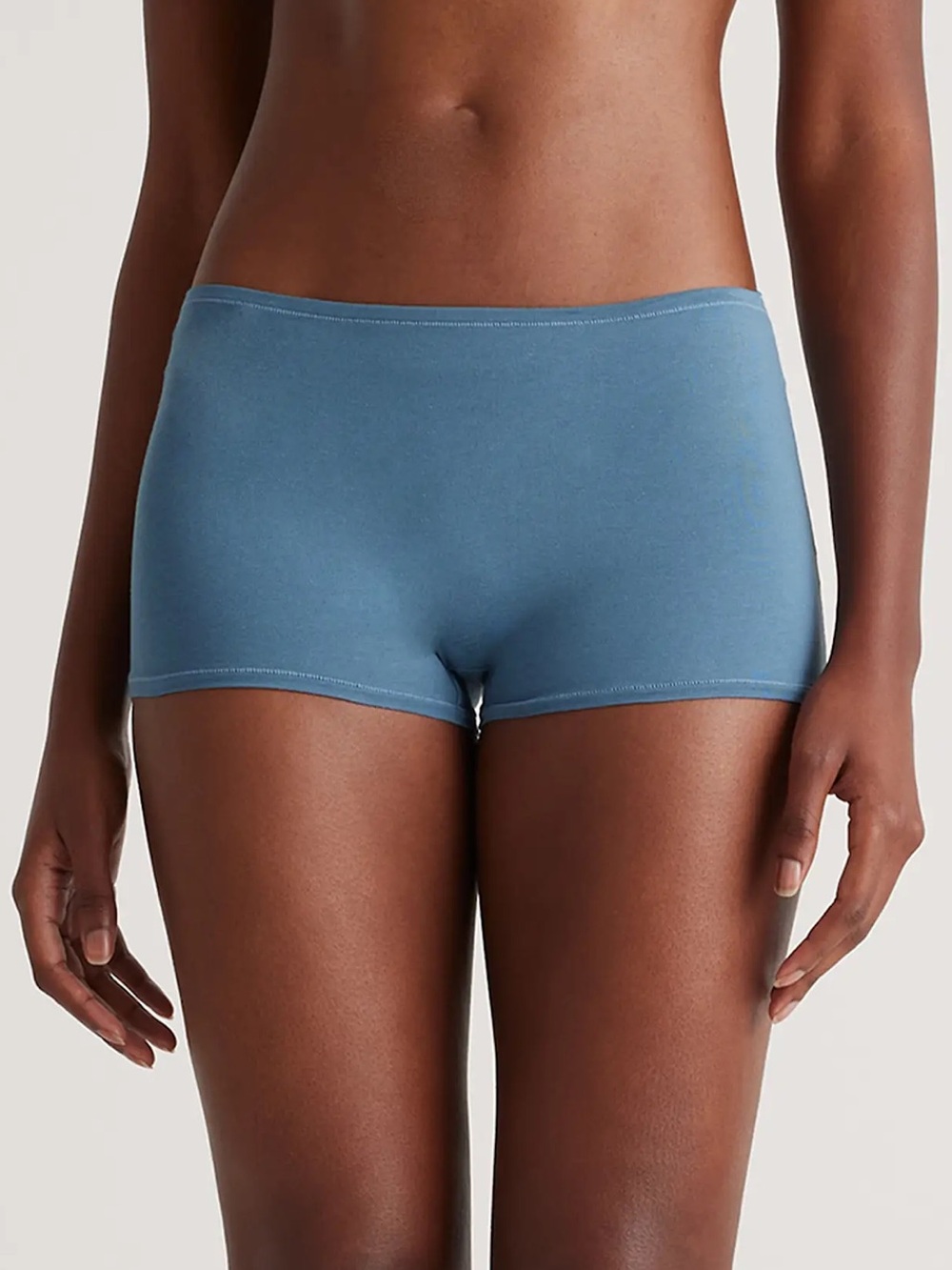 NWOT Quince Organic Cotton Boyshort (6-pack) Ocean Blue and Black Size XS